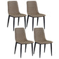 Upholstered Armless Dining Chairs Industrial Metal Legs Side Chair