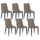 Upholstered Armless Dining Chairs Industrial Metal Legs Side Chair