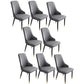 Contemporary Faux Leather Dining Chairs Metal Parsons Side Chair Gray 8 Piece Set Clearhalo 'Dining Chairs' 'Dining Tables & Seating' 'dining_chair' 'furn' 'furn_dining_chair' 'Furniture' 'Kitchen & Dining Furniture' 6634221