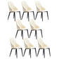 Contemporary Faux Leather Dining Chairs Metal Parsons Side Chair Beige 8 Piece Set Clearhalo 'Dining Chairs' 'Dining Tables & Seating' 'dining_chair' 'furn' 'furn_dining_chair' 'Furniture' 'Kitchen & Dining Furniture' 6634229