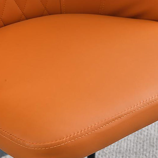 Contemporary Faux Leather Dining Chairs Metal Parsons Side Chair Clearhalo 'Dining Chairs' 'Dining Tables & Seating' 'dining_chair' 'furn' 'furn_dining_chair' 'Furniture' 'Kitchen & Dining Furniture' 6634231