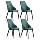 Contemporary Faux Leather Dining Chairs Metal Parsons Side Chair Green 4 Piece Set Clearhalo 'Dining Chairs' 'Dining Tables & Seating' 'dining_chair' 'furn' 'furn_dining_chair' 'Furniture' 'Kitchen & Dining Furniture' 6634241