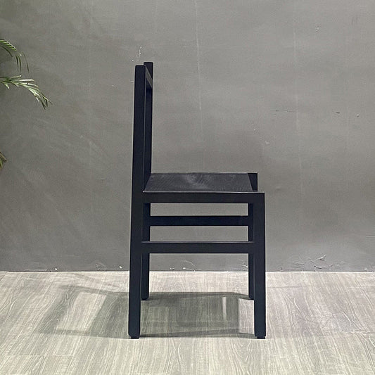 Black Wood Kitchen Dining Side Chair Open Back Dining Side Chair