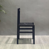 Black Wood Kitchen Dining Side Chair Open Back Dining Side Chair