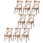 Contemporary Wood Kitchen Dining Side Chair Cross Back Side Chair Brown 8 Piece Set Clearhalo 'Dining Chairs' 'Dining Tables & Seating' 'dining_chair' 'furn' 'furn_dining_chair' 'Furniture' 'Kitchen & Dining Furniture' 6634278