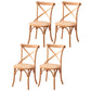 Contemporary Wood Kitchen Dining Side Chair Cross Back Side Chair Natural 4 Piece Set Clearhalo 'Dining Chairs' 'Dining Tables & Seating' 'dining_chair' 'furn' 'furn_dining_chair' 'Furniture' 'Kitchen & Dining Furniture' 6634282