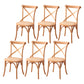 Contemporary Wood Kitchen Dining Side Chair Cross Back Side Chair Natural 6 Piece Set Clearhalo 'Dining Chairs' 'Dining Tables & Seating' 'dining_chair' 'furn' 'furn_dining_chair' 'Furniture' 'Kitchen & Dining Furniture' 6634284