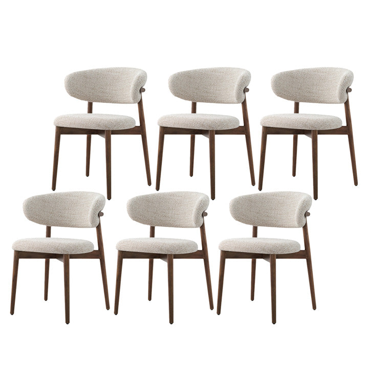 Indoor Patio Dining Chair Upholstered Armless Open Back Chair