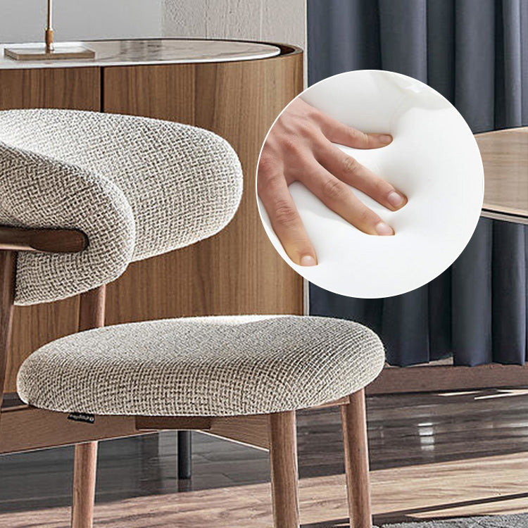 Indoor Patio Dining Chair Upholstered Armless Open Back Chair