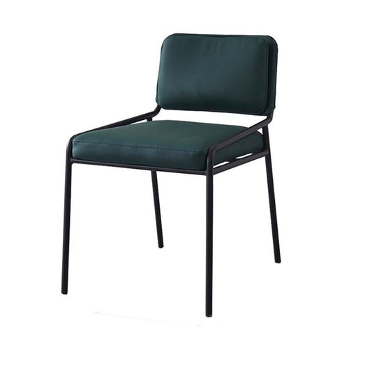 Upholstered Dining Chairs Armless Faux Leather Kitchen Dining Side Chair