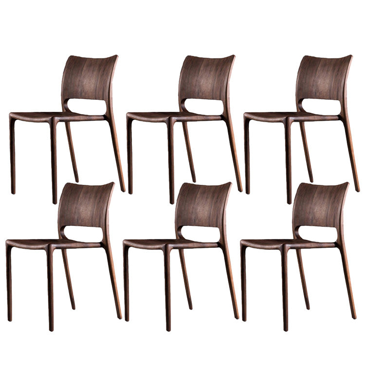 Industrial Home Indoor Side Chair Open Back Dining Wood Chair