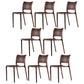 Industrial Home Indoor Side Chair Open Back Dining Wood Chair