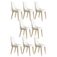Upholstered Armless Dining Chairs Glam Metal Kitchen Dining Side Chair