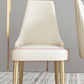 Upholstered Armless Dining Chairs Glam Metal Kitchen Dining Side Chair