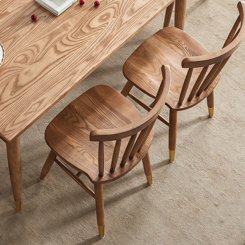 Chaise latéral de cuisine de cuisine en bois contemporain chaise côté arrière