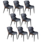 Upholstered Armless Dining Chair Modern Indoor-Outdoor Chair Dark Blue 8 Piece Set Clearhalo 'Dining Chairs' 'Dining Tables & Seating' 'dining_chair' 'furn' 'furn_dining_chair' 'Furniture' 'Kitchen & Dining Furniture' 6634416
