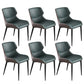 Upholstered Armless Dining Chair Modern Indoor-Outdoor Chair Blackish Green 6 Piece Set Clearhalo 'Dining Chairs' 'Dining Tables & Seating' 'dining_chair' 'furn' 'furn_dining_chair' 'Furniture' 'Kitchen & Dining Furniture' 6634433