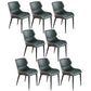 Upholstered Armless Dining Chair Modern Indoor-Outdoor Chair Blackish Green 8 Piece Set Clearhalo 'Dining Chairs' 'Dining Tables & Seating' 'dining_chair' 'furn' 'furn_dining_chair' 'Furniture' 'Kitchen & Dining Furniture' 6634434