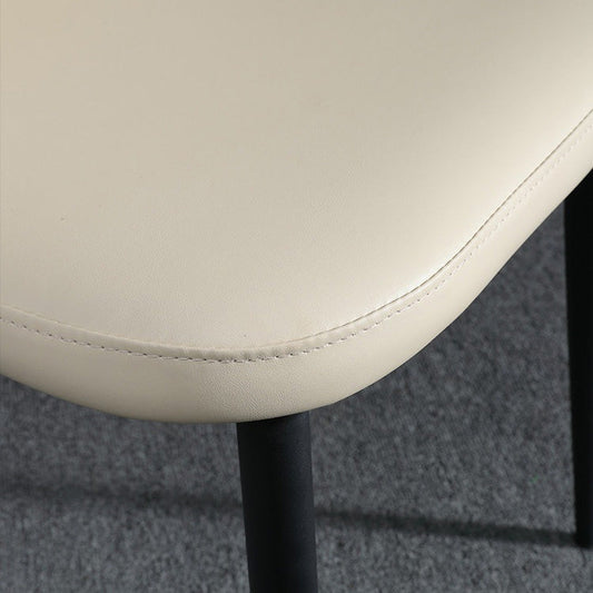 Upholstered Armless Dining Chair Metal Kitchen Dining Side Chair Clearhalo 'Dining Chairs' 'Dining Tables & Seating' 'dining_chair' 'furn' 'furn_dining_chair' 'Furniture' 'Kitchen & Dining Furniture' 6634451