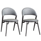 Contemporary Dining Chair Kitchen Open Back Dining Side Chair Grey 2 Piece Set Clearhalo 'Dining Chairs' 'Dining Tables & Seating' 'dining_chair' 'furn' 'furn_dining_chair' 'Furniture' 'Kitchen & Dining Furniture' 6634482