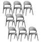 Contemporary Dining Chair Kitchen Open Back Dining Side Chair Grey 8 Piece Set Clearhalo 'Dining Chairs' 'Dining Tables & Seating' 'dining_chair' 'furn' 'furn_dining_chair' 'Furniture' 'Kitchen & Dining Furniture' 6634488