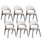 Contemporary Dining Chair Kitchen Open Back Dining Side Chair White 6 Piece Set Clearhalo 'Dining Chairs' 'Dining Tables & Seating' 'dining_chair' 'furn' 'furn_dining_chair' 'Furniture' 'Kitchen & Dining Furniture' 6634494