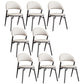 Contemporary Dining Chair Kitchen Open Back Dining Side Chair White 8 Piece Set Clearhalo 'Dining Chairs' 'Dining Tables & Seating' 'dining_chair' 'furn' 'furn_dining_chair' 'Furniture' 'Kitchen & Dining Furniture' 6634496