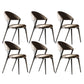 Contemporary Dining Chair Kitchen Open Back Dining Side Chair Coffee 6 Piece Set Clearhalo 'Dining Chairs' 'Dining Tables & Seating' 'dining_chair' 'furn' 'furn_dining_chair' 'Furniture' 'Kitchen & Dining Furniture' 6634501
