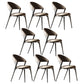 Contemporary Dining Chair Kitchen Open Back Dining Side Chair Coffee 8 Piece Set Clearhalo 'Dining Chairs' 'Dining Tables & Seating' 'dining_chair' 'furn' 'furn_dining_chair' 'Furniture' 'Kitchen & Dining Furniture' 6634503