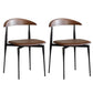 Industrial Metal Kitchen Dining Side Chair Faux Leather Side Chair