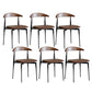 Industrial Metal Kitchen Dining Side Chair Faux Leather Side Chair