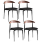 Industrial Metal Kitchen Dining Side Chair Faux Leather Side Chair