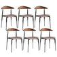 Industrial Metal Kitchen Dining Side Chair Faux Leather Side Chair