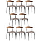 Industrial Metal Kitchen Dining Side Chair Faux Leather Side Chair