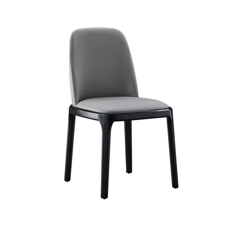 工業用アームレスダイニングチェアソリッドウッドの脚布張りのサイドチェア