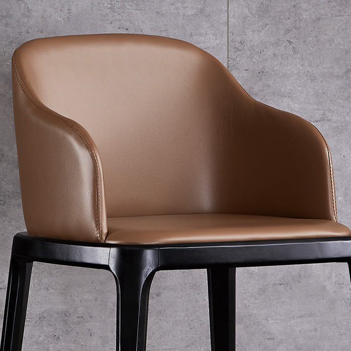 Industrial Indoor-Outdoor Dining Chair Parsons Chair with Upholstered