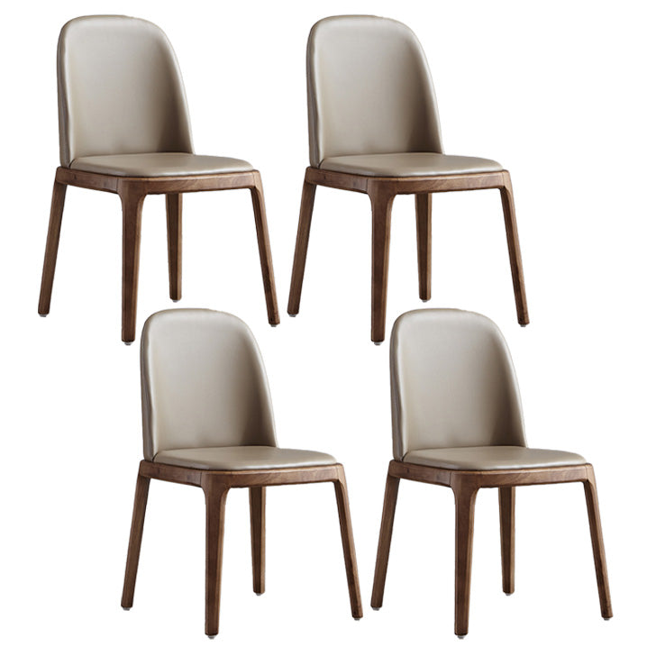 Industrial Indoor-Outdoor Dining Chair Parsons Chair with Upholstered