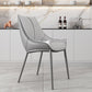 Parsons Faux Leather Side Chair Upholstered Armless Dining Chairs