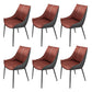 Parsons Faux Leather Side Chair Upholstered Armless Dining Chairs