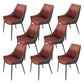 Parsons Faux Leather Side Chair Upholstered Armless Dining Chairs