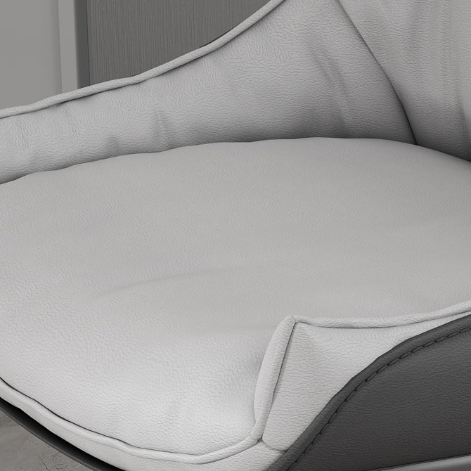 Parsons Faux Leather Side Chair Upholstered Armless Dining Chairs