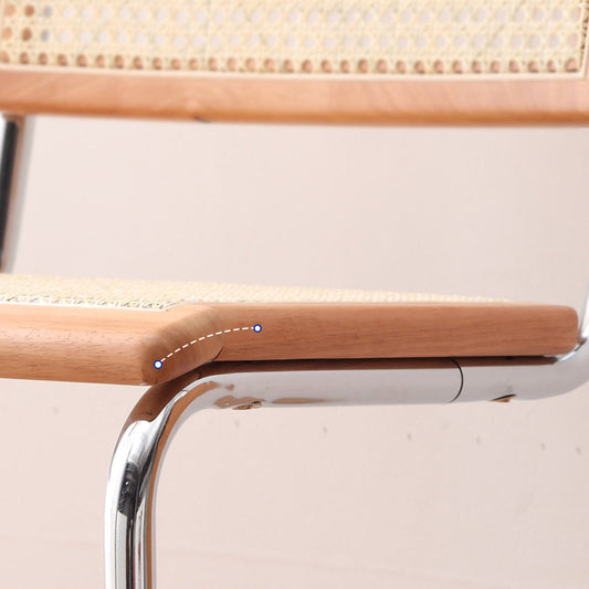 Contemporary Kitchen Dining Side Chair Metal Open Back Dining Side Chair