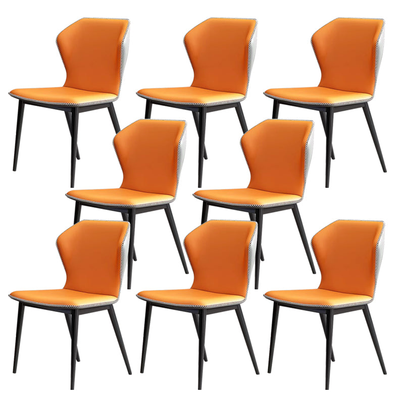 Dining Room Faux Leather Chair Kitchen Wingback Armless Chair