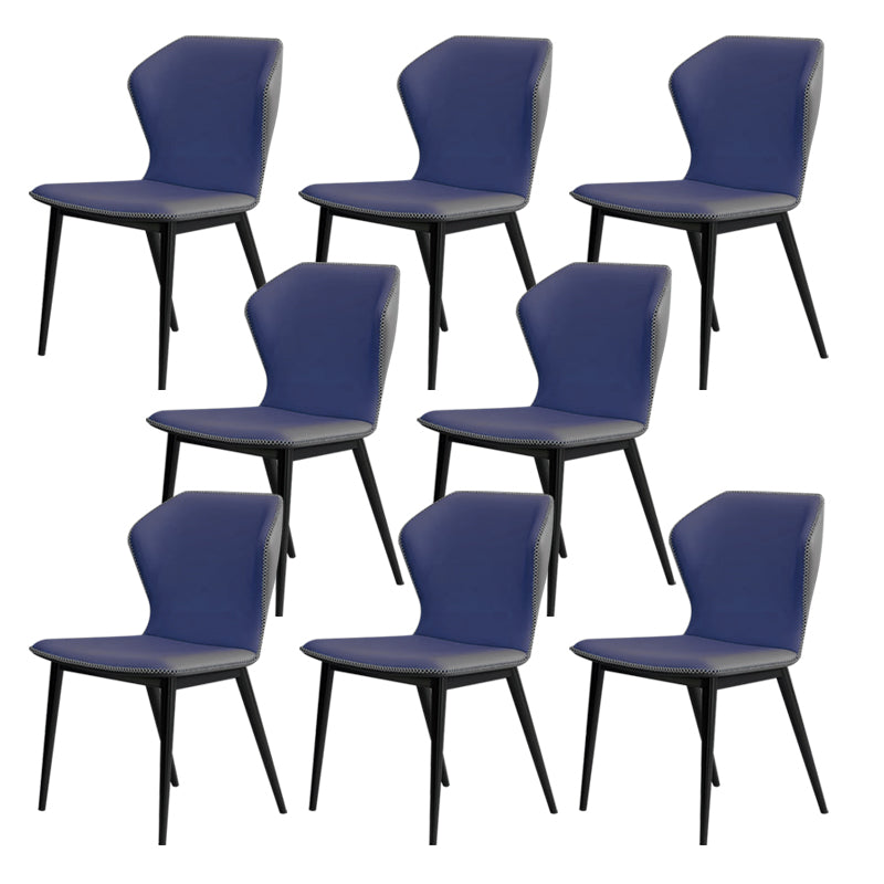 Dining Room Faux Leather Chair Kitchen Wingback Armless Chair