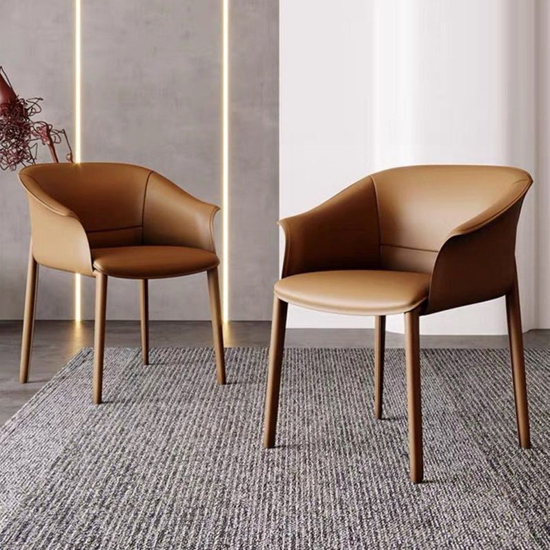 Contemporary Kitchen Dining Chair Metal Legs Upholstered Arm Chair Clearhalo 'Dining Chairs' 'Dining Tables & Seating' 'dining_chair' 'furn' 'furn_dining_chair' 'Furniture' 'Kitchen & Dining Furniture' 6634720