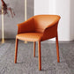 Contemporary Kitchen Dining Chair Metal Legs Upholstered Arm Chair Orange 1 Piece Clearhalo 'Dining Chairs' 'Dining Tables & Seating' 'dining_chair' 'furn' 'furn_dining_chair' 'Furniture' 'Kitchen & Dining Furniture' 6634727
