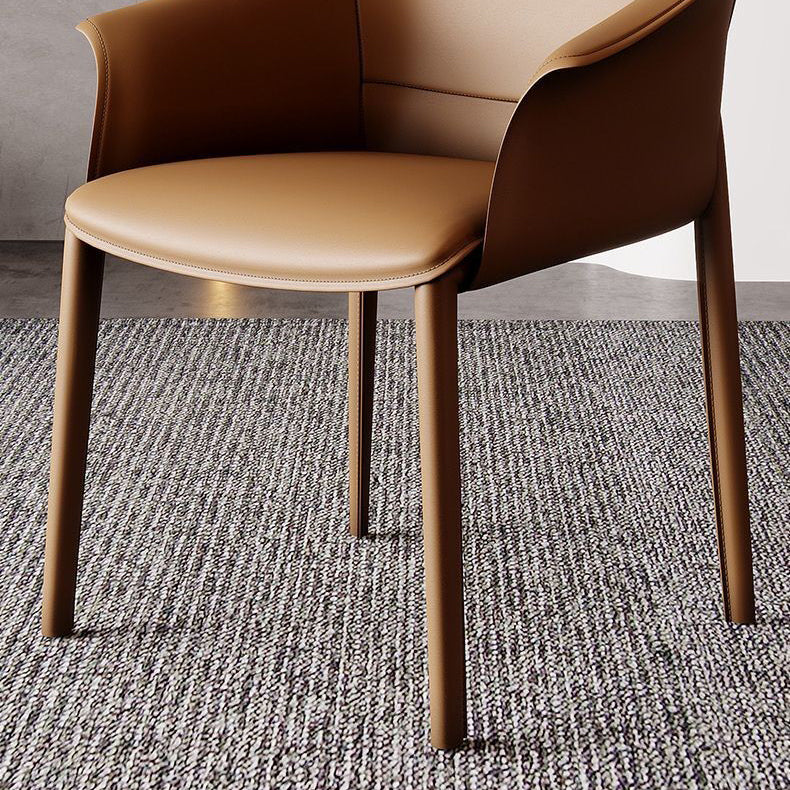 Contemporary Kitchen Dining Chair Metal Legs Upholstered Arm Chair Clearhalo 'Dining Chairs' 'Dining Tables & Seating' 'dining_chair' 'furn' 'furn_dining_chair' 'Furniture' 'Kitchen & Dining Furniture' 6634735