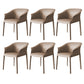 Contemporary Kitchen Dining Chair Metal Legs Upholstered Arm Chair Light Gray 6 Piece Set Clearhalo 'Dining Chairs' 'Dining Tables & Seating' 'dining_chair' 'furn' 'furn_dining_chair' 'Furniture' 'Kitchen & Dining Furniture' 6634743