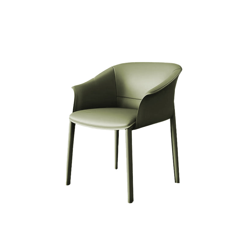Contemporary Kitchen Dining Chair Metal Legs Upholstered Arm Chair Green 1 Piece Clearhalo 'Dining Chairs' 'Dining Tables & Seating' 'dining_chair' 'furn' 'furn_dining_chair' 'Furniture' 'Kitchen & Dining Furniture' 6634749