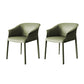 Contemporary Kitchen Dining Chair Metal Legs Upholstered Arm Chair Green 2 Piece Set Clearhalo 'Dining Chairs' 'Dining Tables & Seating' 'dining_chair' 'furn' 'furn_dining_chair' 'Furniture' 'Kitchen & Dining Furniture' 6634750